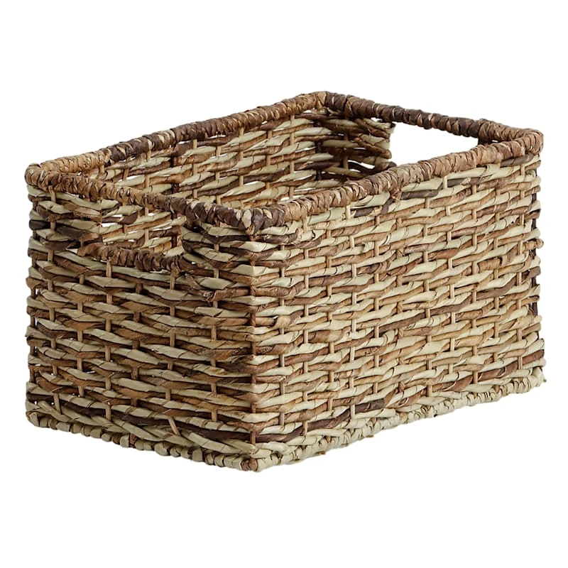 Bacburi Woven Abaca Rectangle Shelf Tote, Large 3 Bacburi Woven Abaca Rectangle Shelf Tote, Large