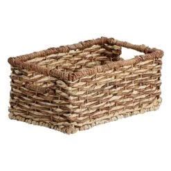 Bacburi Woven Abaca Rectangle Shelf Tote, Medium