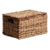 Bacburi Woven Abaca Storage Basket With Lid, Medium -Cleaning Essentials Sales bacburi woven abaca storage basket with lid medium