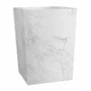 Belle Grey & White Marbled Wastebasket, 10" 2 Belle Grey & White Marbled Wastebasket, 10" -Cleaning Essentials Sales belle grey white marbled wastebasket 10
