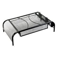 Black Metal Computer Stand