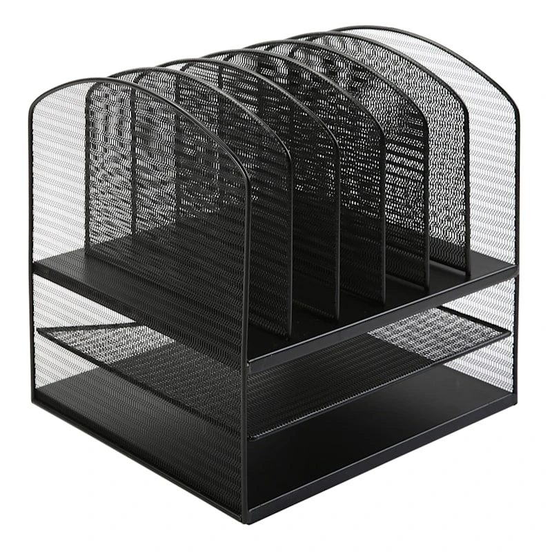 Black Metal Mesh File Rack Tray 3 Black Metal Mesh File Rack Tray