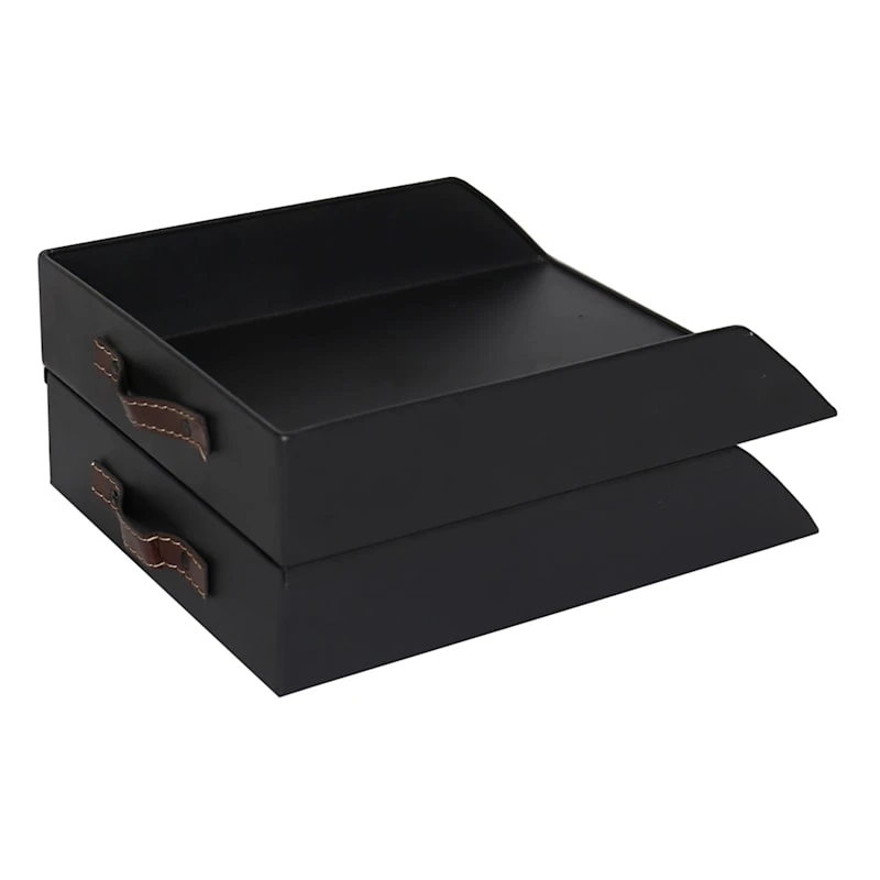 Black Metal Paper Tray 3 Black Metal Paper Tray