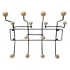 Black Metal With Natural Wooden Wall Hooks -Cleaning Essentials Sales black metal with natural wooden wall hooks