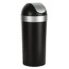 Black & Nickel Venti Trash Can, 16.5gal -Cleaning Essentials Sales black nickel venti trash can 16.5gal