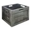 Black Wash Wooden Crate, Medium -Cleaning Essentials Sales black wash wooden crate medium