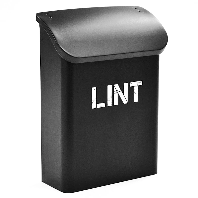 Black & White Metal Rectangle Lint Box 3 Black & White Metal Rectangle Lint Box