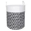 Black & White Triangle Print Laundry Hamper, Large 1 Black & White Triangle Print Laundry Hamper, Large -Cleaning Essentials Sales black white triangle print laundry hamper large