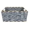 Blue & Natural Cattail Storage Basket, Small -Cleaning Essentials Sales blue natural cattail storage basket small