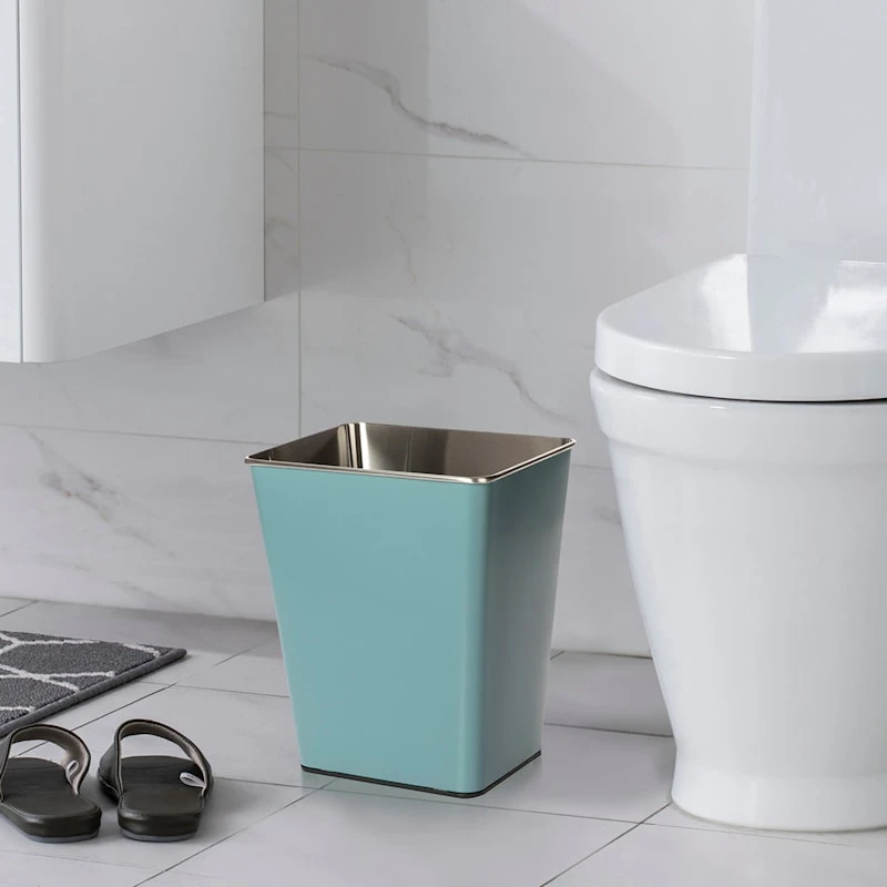 Blue Stainless Steel Open Top Bin, 11.7l 7 Blue Stainless Steel Open Top Bin, 11.7l - Image 5