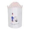 Bonjour Round Canvas Fabric Laundry Hamper -Cleaning Essentials Sales bonjour round canvas fabric laundry hamper