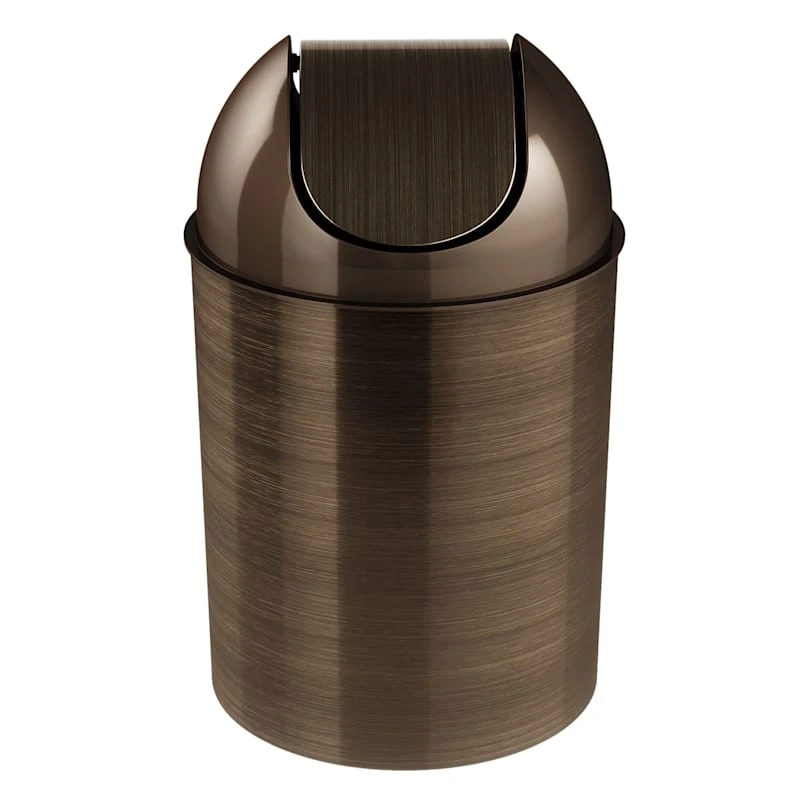 Bronze Mezzo Trash Can, 2.5gal 3 Bronze Mezzo Trash Can, 2.5gal