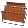 Brown Faux Leather Magazine File 2 Brown Faux Leather Magazine File -Cleaning Essentials Sales brown faux leather magazine file