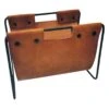 Brown Faux Leather Magazine Holder 1 Brown Faux Leather Magazine Holder -Cleaning Essentials Sales brown faux leather magazine holder