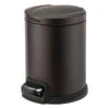 Brown Stainless Steel Round Pedal Bin, 5l -Cleaning Essentials Sales brown stainless steel round pedal bin 5l