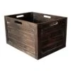Brown Wooden Crate, Large -Cleaning Essentials Sales brown wooden crate large