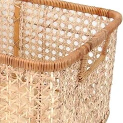 Cane Rectangle Storage Basket, Large -Cleaning Essentials Sales cane rectangle storage basket large 1