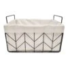 Chevron Collapsible Metal Basket, Medium 2 Chevron Collapsible Metal Basket, Medium -Cleaning Essentials Sales chevron collapsible metal basket medium