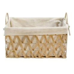 Chevy Natural Wicker Rectangle Storage Basket, Large