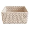Chunky White Rectangle Fabric Storage Basket, Medium 1 Chunky White Rectangle Fabric Storage Basket, Medium -Cleaning Essentials Sales chunky white rectangle fabric storage basket medium