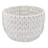 Chunky White Round Fabric Storage Basket, Small -Cleaning Essentials Sales chunky white round fabric storage basket small
