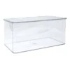 Clear Hinged Storage Bin, Large -Cleaning Essentials Sales clear hinged storage bin large
