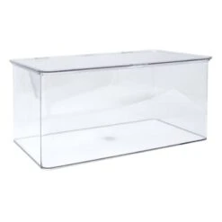 Clear Hinged Storage Bin, Large