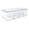 Clear Hinged Storage Bin, Medium -Cleaning Essentials Sales clear hinged storage bin medium