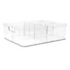 Clear Storage Bin With Divider, Extra Large -Cleaning Essentials Sales clear storage bin with divider extra large