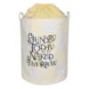 Collapsible Laundry Hamper With Drawstring Liner, Yellow