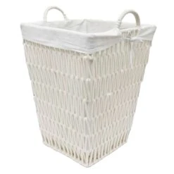 Cotton Rope Laundry Hamper With Removable Liner
