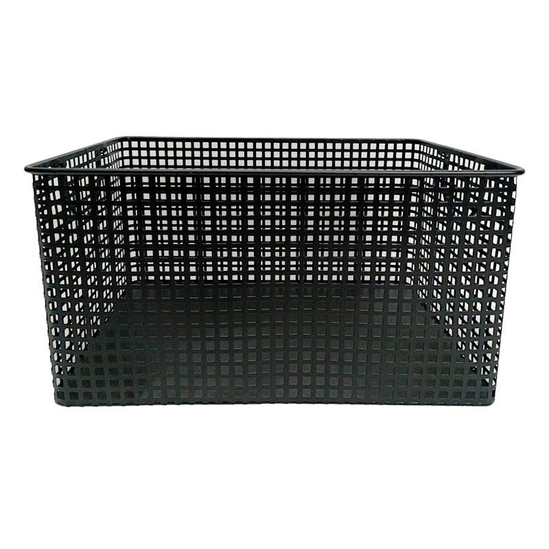 Crosby St Straton Black Metal Rectangle Storage Basket, Medium 3 Crosby St Straton Black Metal Rectangle Storage Basket, Medium