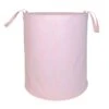 Damask Printed Round Canvas Laundry Hamper, Pink 2 Damask Printed Round Canvas Laundry Hamper, Pink -Cleaning Essentials Sales damask printed round canvas laundry hamper pink