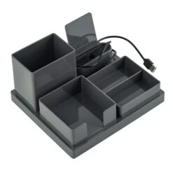 Desk Charging Organizer, Grey
