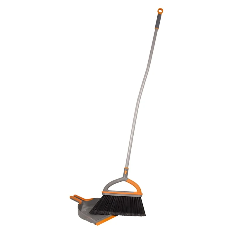 Ergo Broom And Attachable Dust Pan & Built In Bristle Comb 3 Ergo Broom And Attachable Dust Pan & Built In Bristle Comb