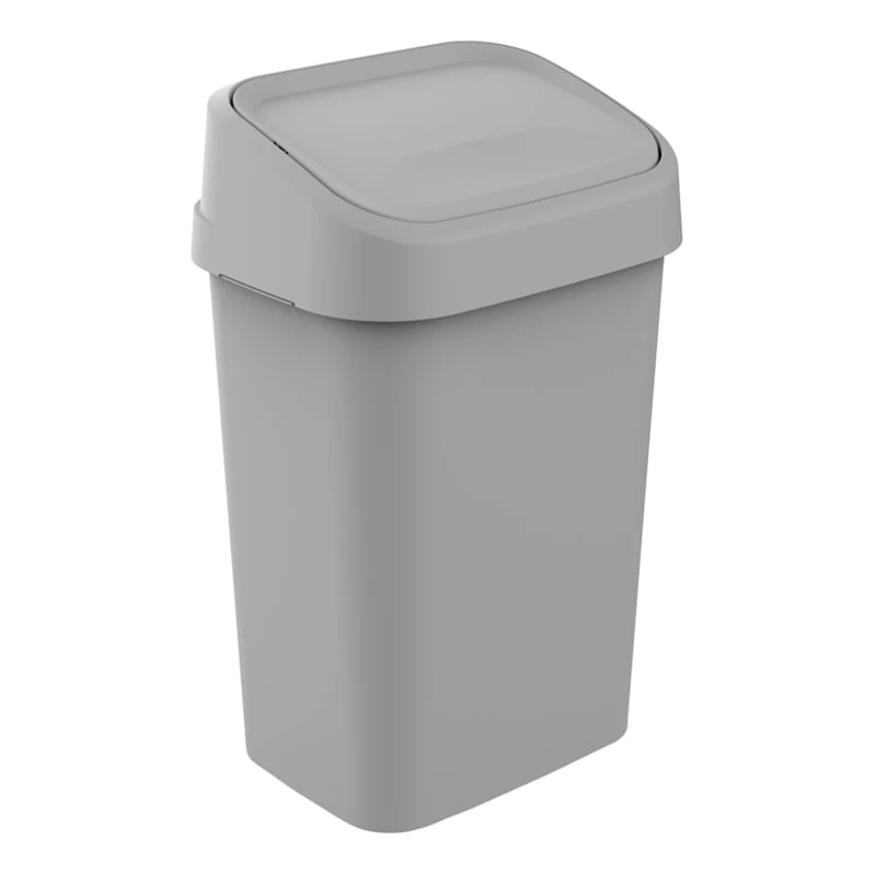 Ezy Grey Storage Rectangle Swing Lid Bin, 50l 3 Ezy Grey Storage Rectangle Swing Lid Bin, 50l