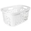 Ezy Storage Fleur Laundry Basket, White 2 Ezy Storage Fleur Laundry Basket, White -Cleaning Essentials Sales ezy storage fleur laundry basket white