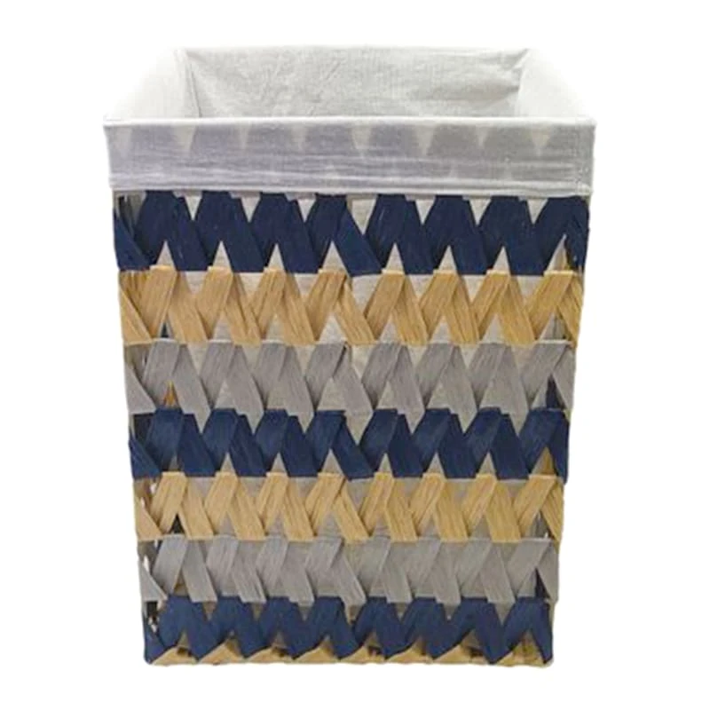 Flat Weave Water Hyacinth Laundry Hamper, Small 3 Flat Weave Water Hyacinth Laundry Hamper, Small