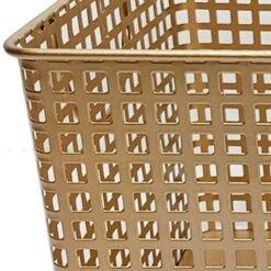 Flatiron Bronze Metal Rectangle Storage Basket -Cleaning Essentials Sales flatiron bronze metal rectangle storage basket 1