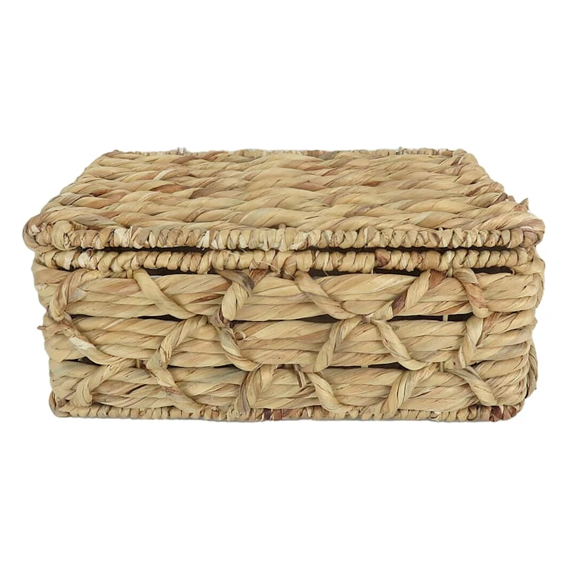 Found & Fable Kai Triple X Twist Lidded Storage Basket, Small 5 Found & Fable Kai Triple X Twist Lidded Storage Basket, Small - Image 3