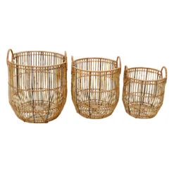 Found & Fable Round Rattan Storage Basket, Medium -Cleaning Essentials Sales found fable round rattan storage basket medium 1
