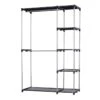 Freestanding Metal Closet Rack, Black -Cleaning Essentials Sales freestanding metal closet rack black