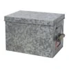 Galvanized Bin With Wood Handle, Small -Cleaning Essentials Sales galvanized bin with wood handle small