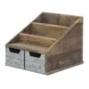 Galvanized Paper Tray Desk Organizer With Drawers 1 Galvanized Paper Tray Desk Organizer With Drawers -Cleaning Essentials Sales galvanized paper tray desk organizer with drawers