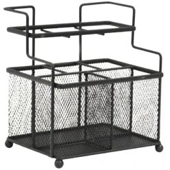 Garbo Matte Black Wire Rectangle Styling Station