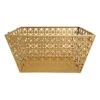Geo Gold Metal Rectangle Storage Basket, Small -Cleaning Essentials Sales geo gold metal rectangle storage basket small
