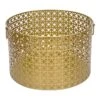 Geo Gold Round Metal Storage Basket, Medium -Cleaning Essentials Sales geo gold round metal storage basket medium