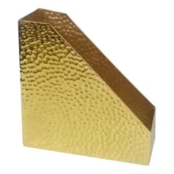 Gold Hammered Magazine Holder