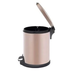 Gold Round Pedal Bin, 5l 10 Gold Round Pedal Bin, 5l -Cleaning Essentials Sales gold round pedal bin 5l 2