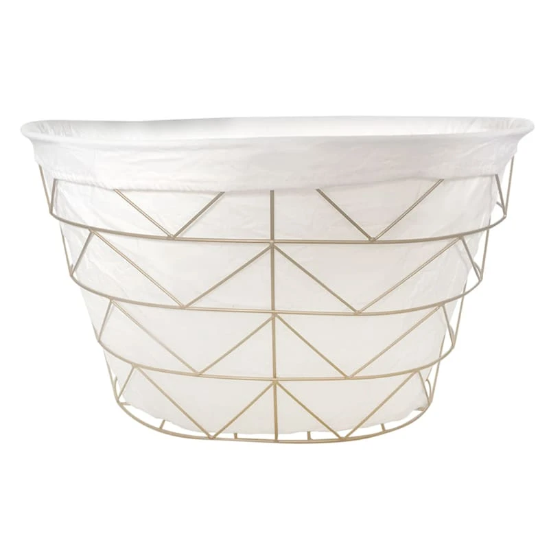 Gold Triangle Wire Laundry Basket 3 Gold Triangle Wire Laundry Basket